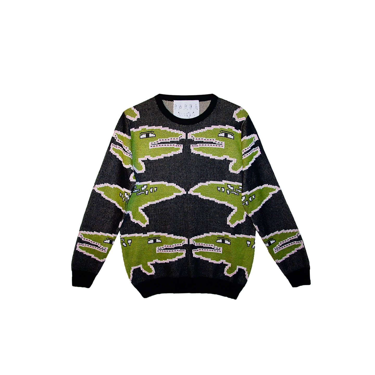 black alligator sweater - p a p e l ( de punt☻ )®
